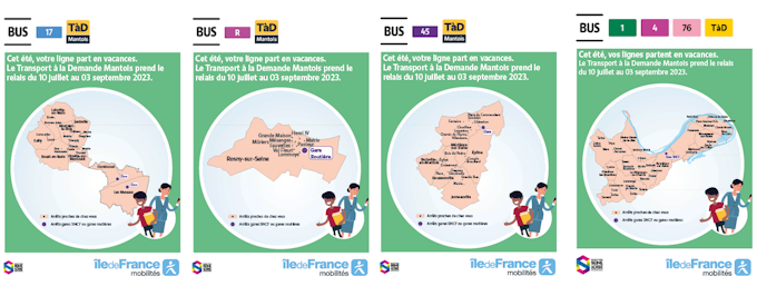 Informações sobre as rotas dos diferentes TtoD