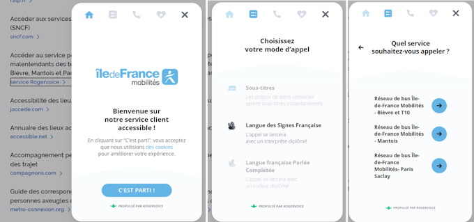 Imprim'écran de l'application Rogervoice