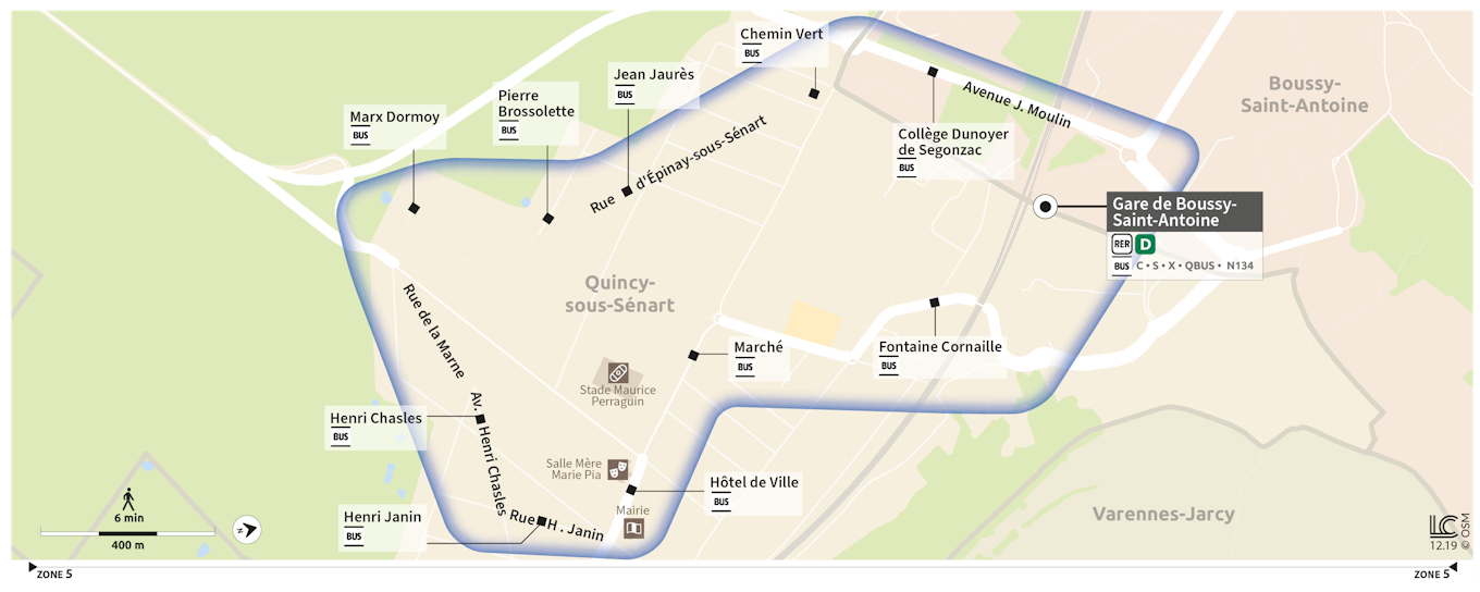 Quincy Evening Bus Map