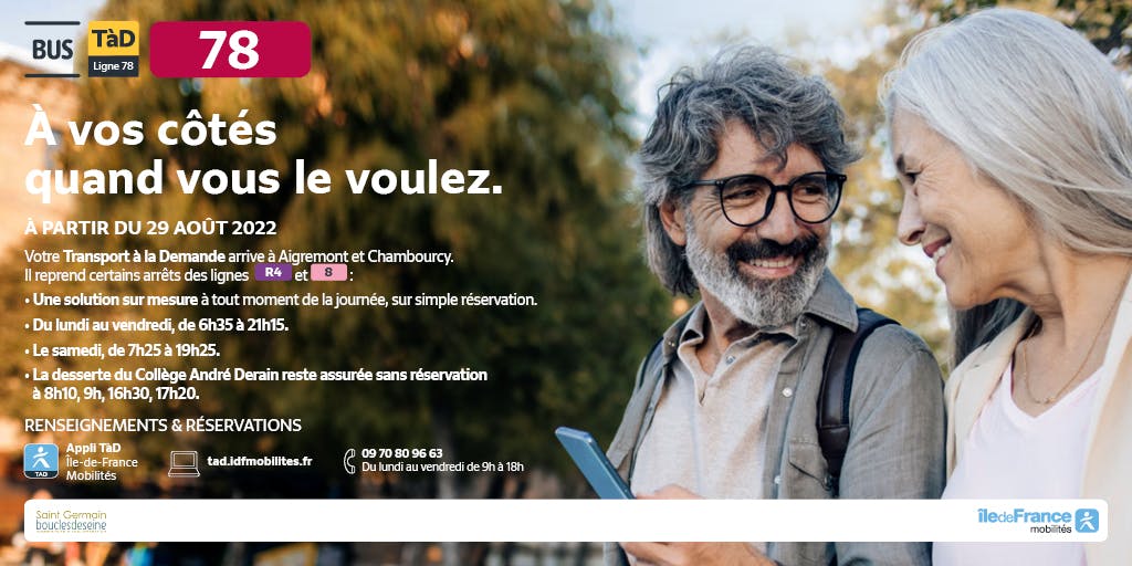 Affiche de la campagne de communication TàD Ligne 78