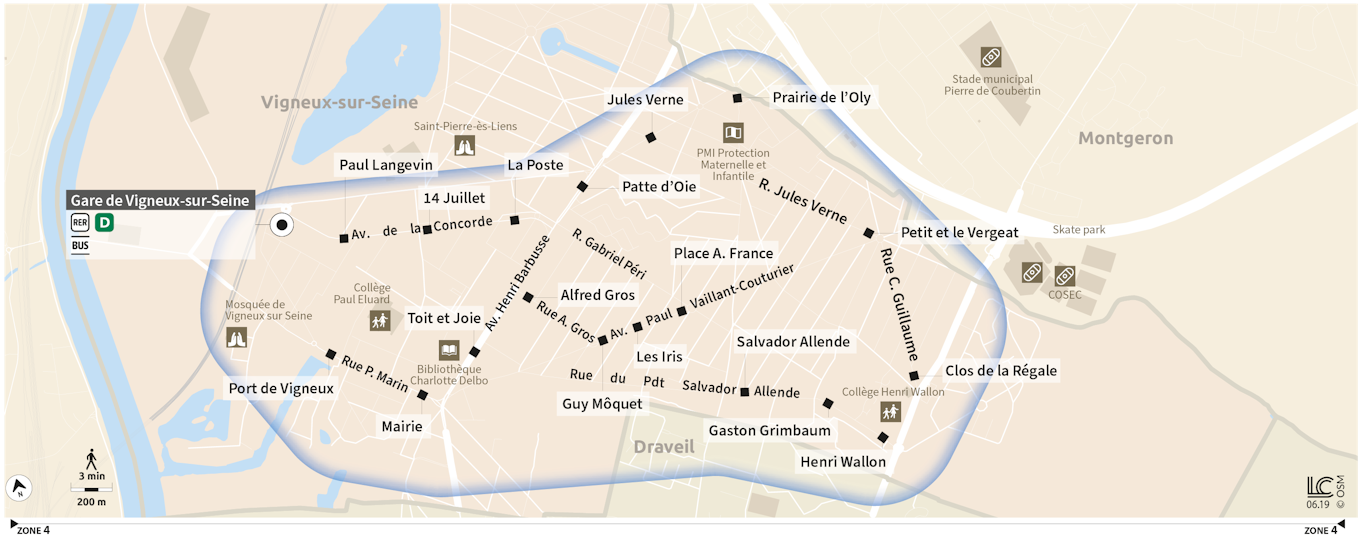 Vigneux Evening Bus Map