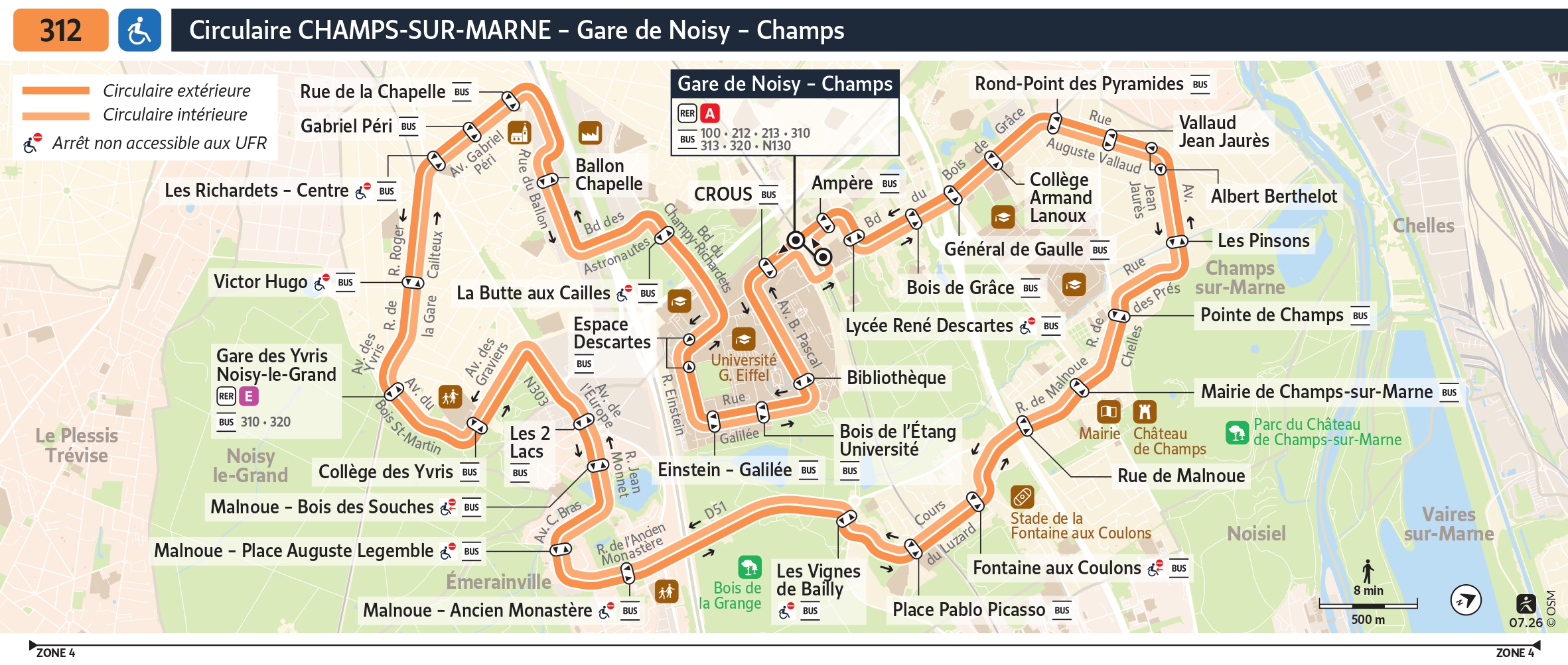 Plan de la ligne 312