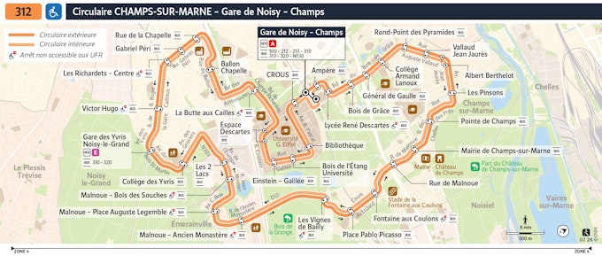 Plan de la ligne 312
