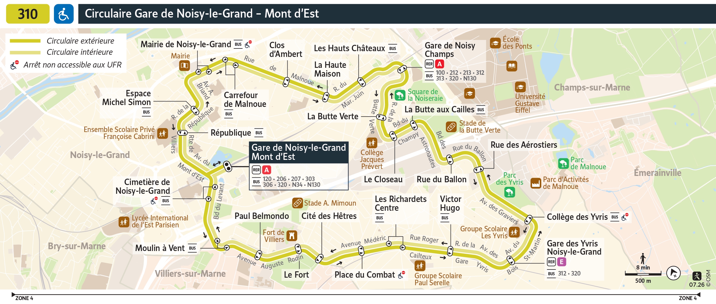 Plan de la ligne 310