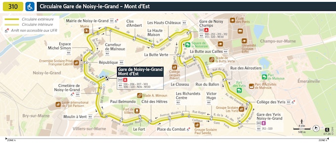 Plan de la ligne 310