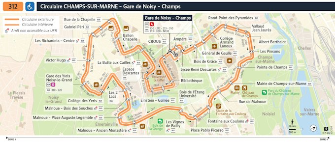 Plan de la ligne 312