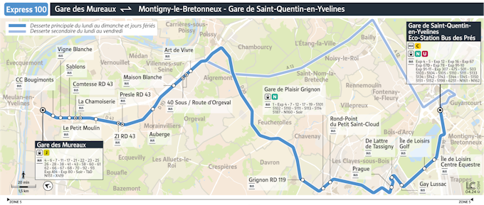Nouveau schéma de votre ligne Express 100