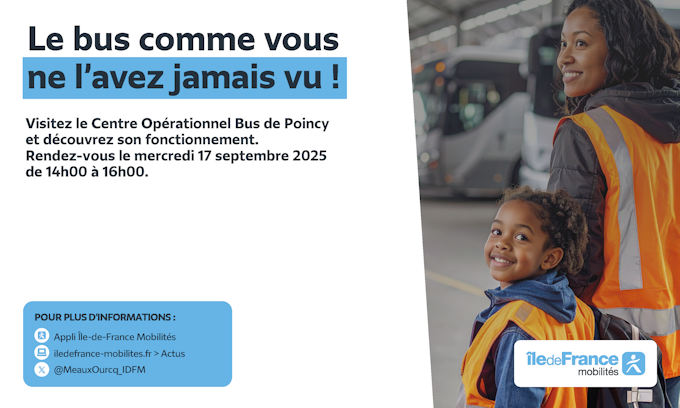 Visitez le Centre Opérationnel Bus de Poincy et découvrez son fonctionnement. Le mercredi 17 septembre 2025