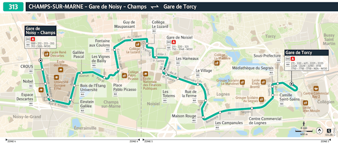 Plan de la ligne 313