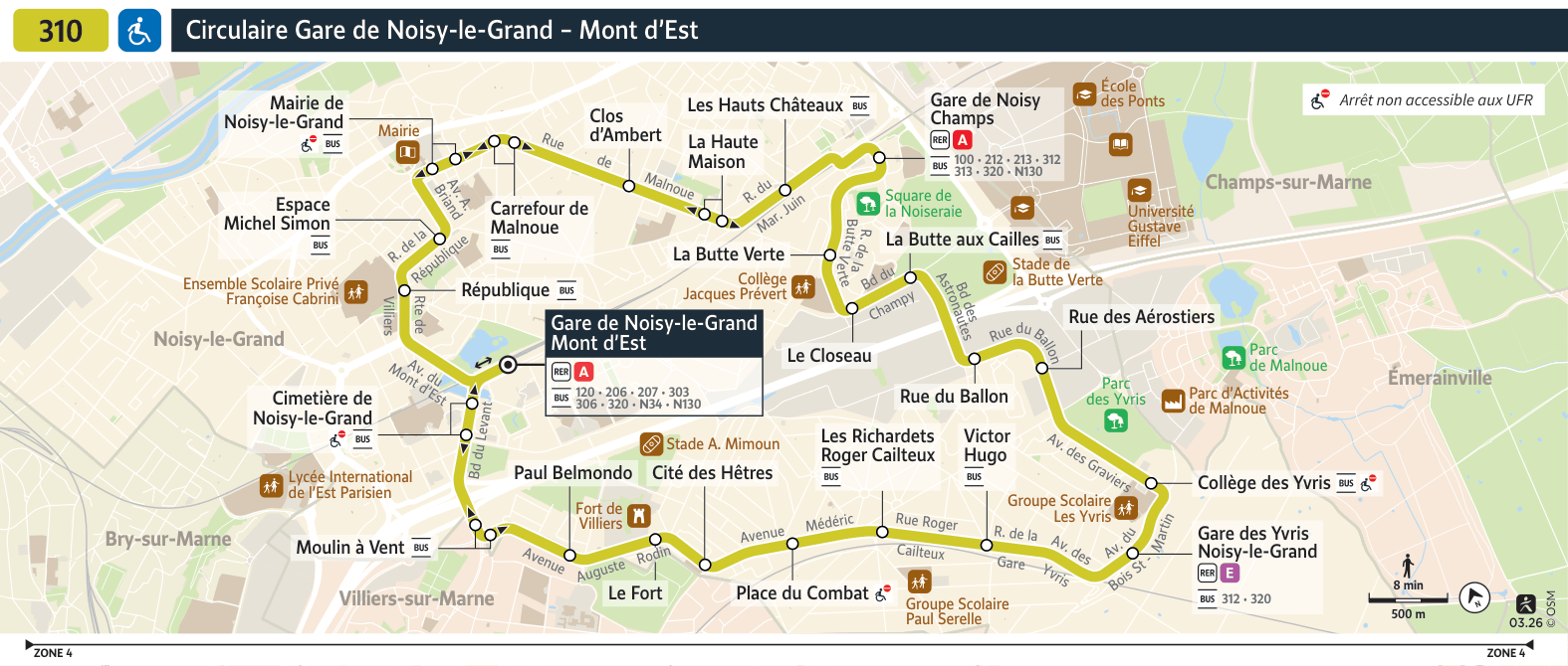 Plan de la ligne 310