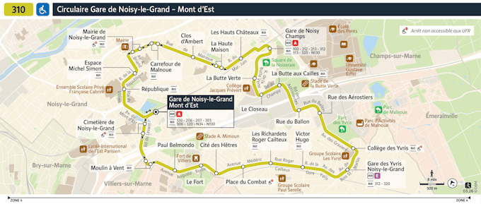 Plan de la ligne 310