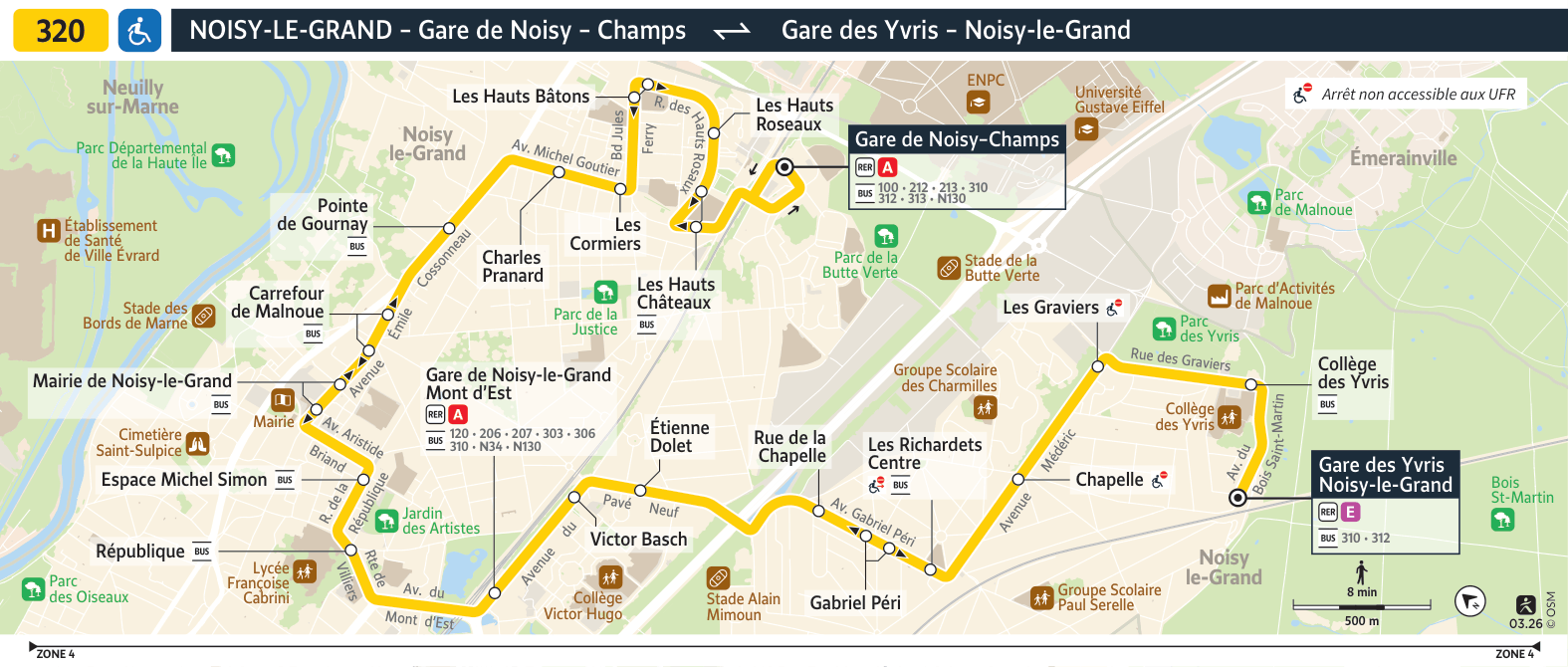 Plan de la ligne 320