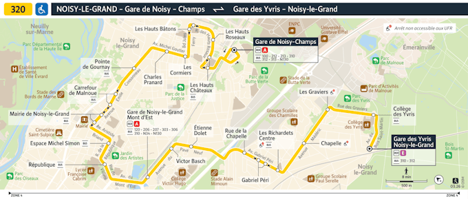 Plan de la ligne 320