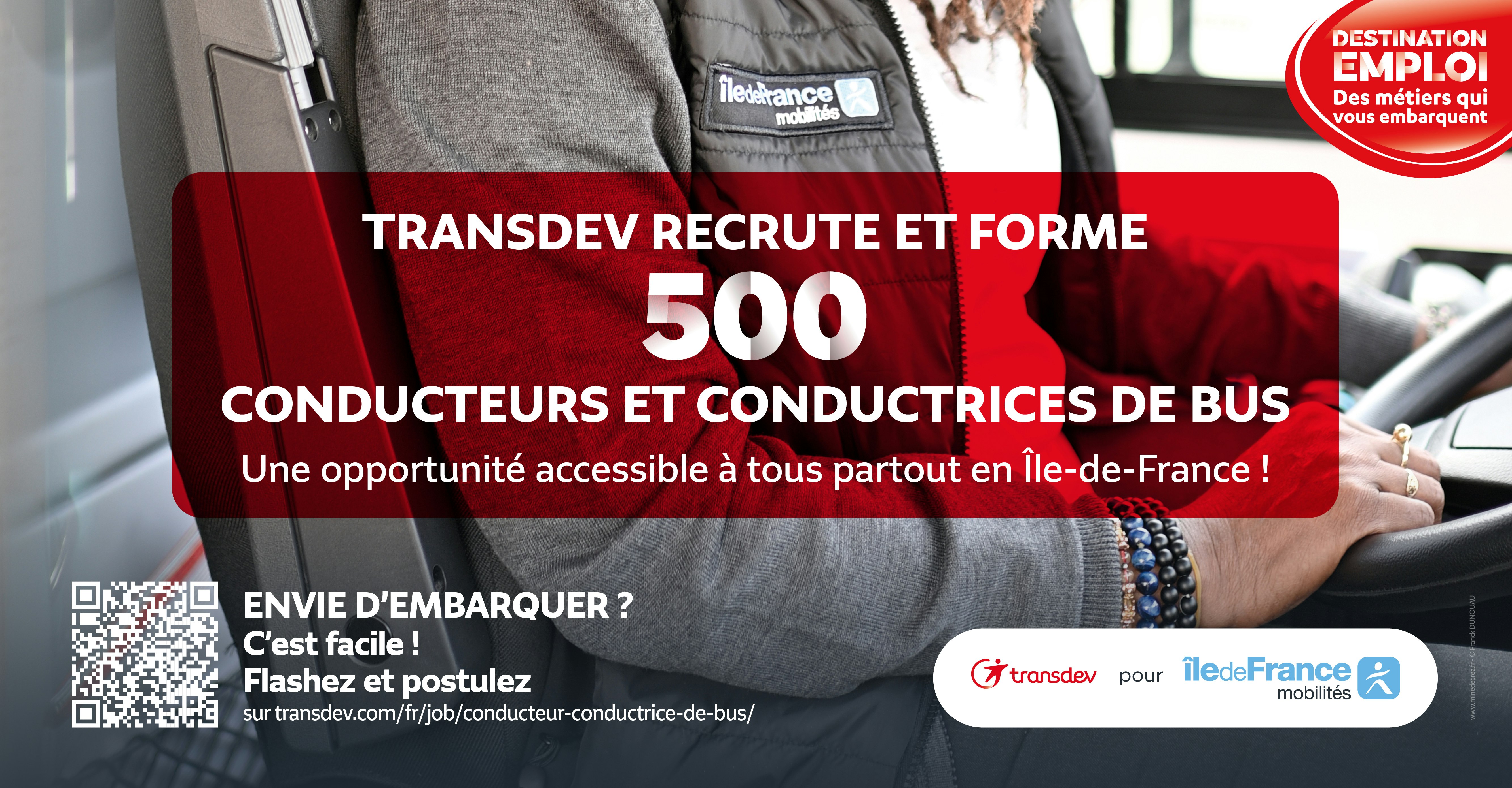 Transdev está reclutando y capacitando a 500 conductores de autobuses. ¡Una oportunidad al alcance de todos, en todas partes en Île-de-France! 