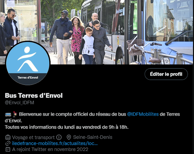 Screenshot del account@Envol_IDFM di Twitter