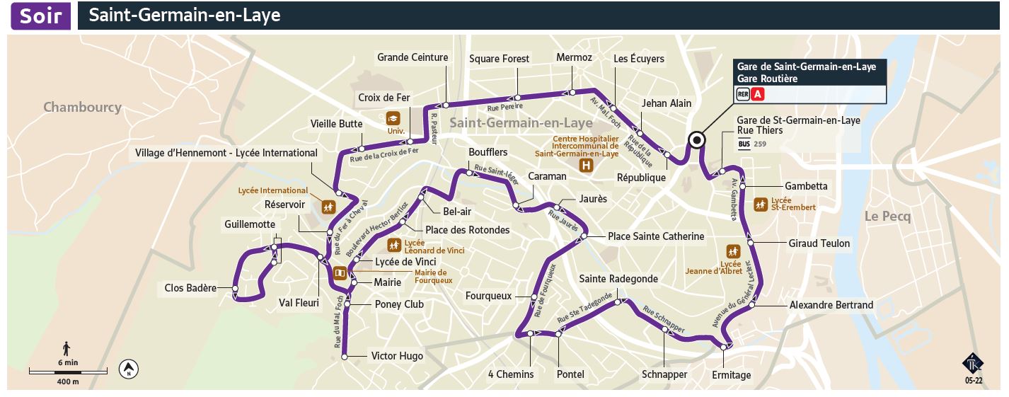 Map of the "Evening Bus"