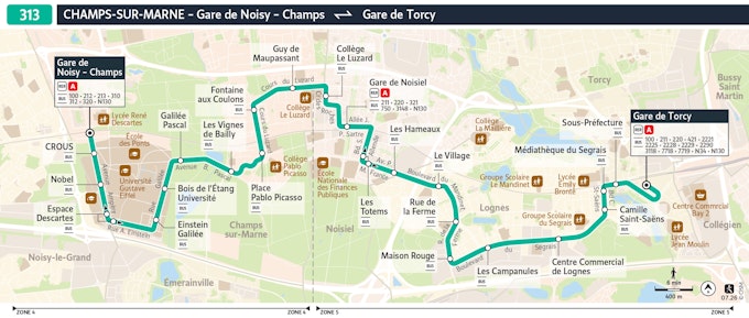 Plan de la ligne 313