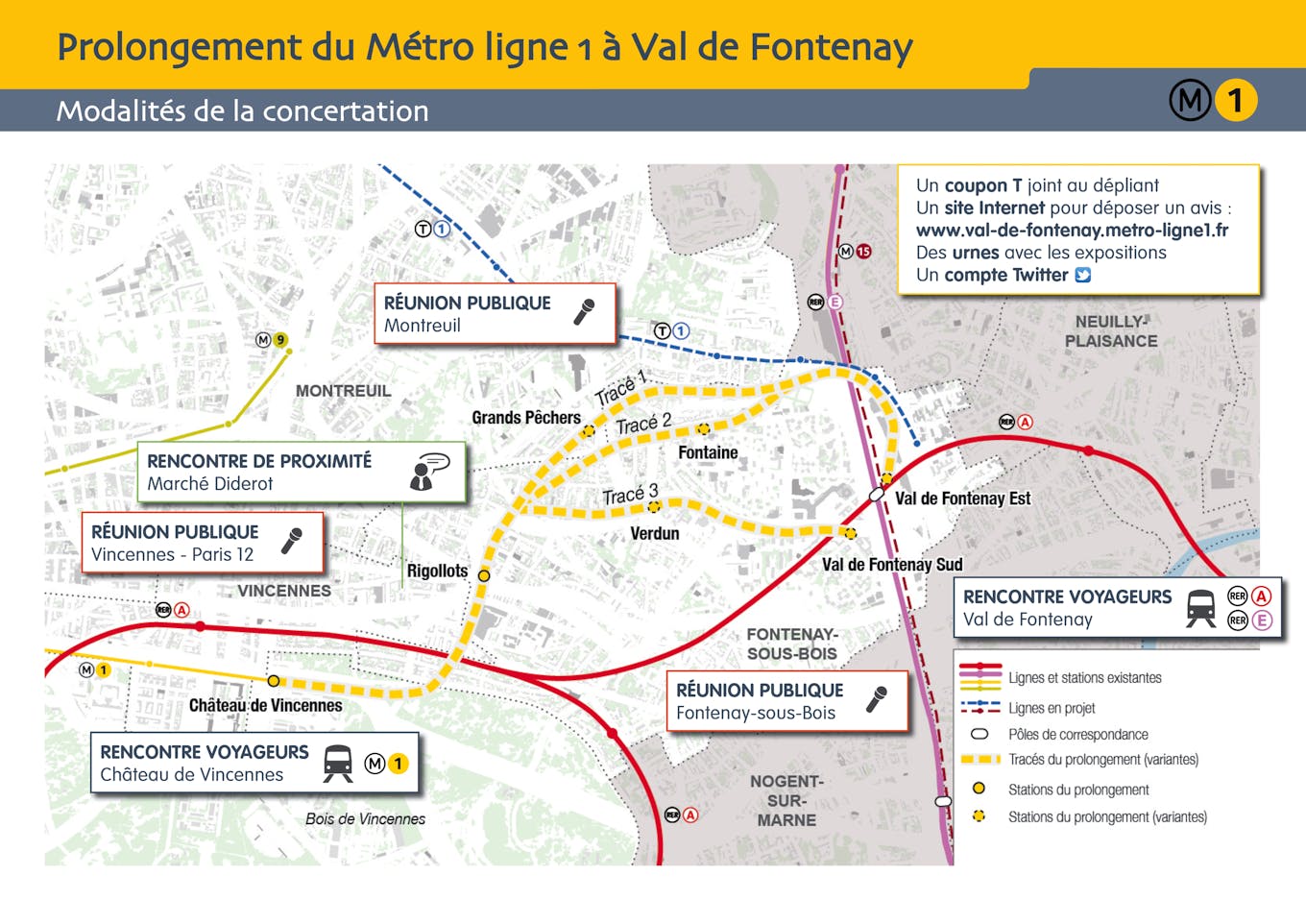 Extension of the Metro line 1 to Val de Fontenay