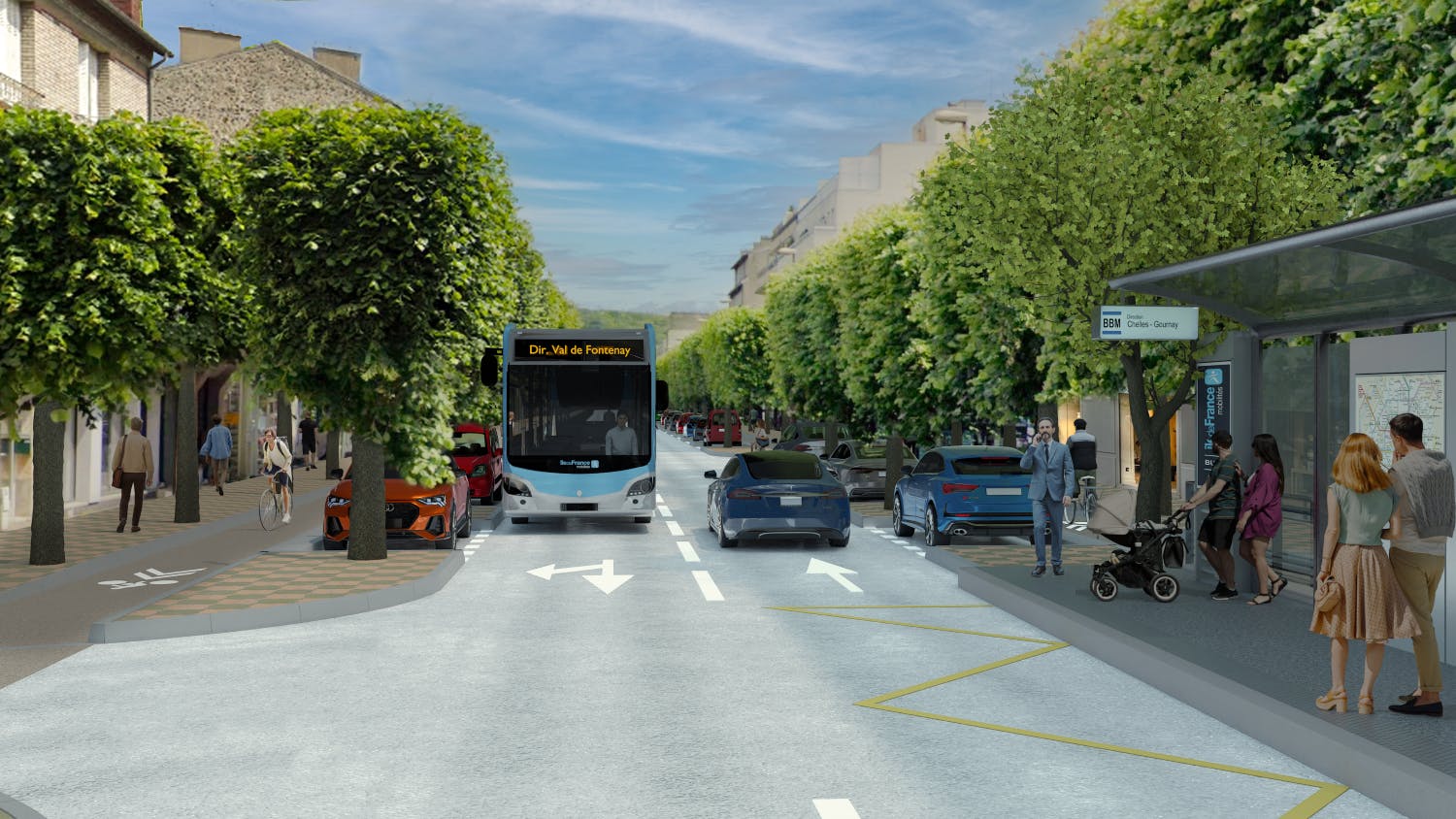 Intent view of the Foch station, on Avenue du Maréchal Foch in Chelles