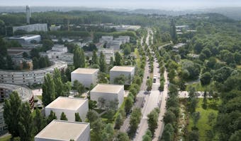 Perspective of the development intentions of the Boulevard des Maréchaux Sud - Exterior lateral insertion