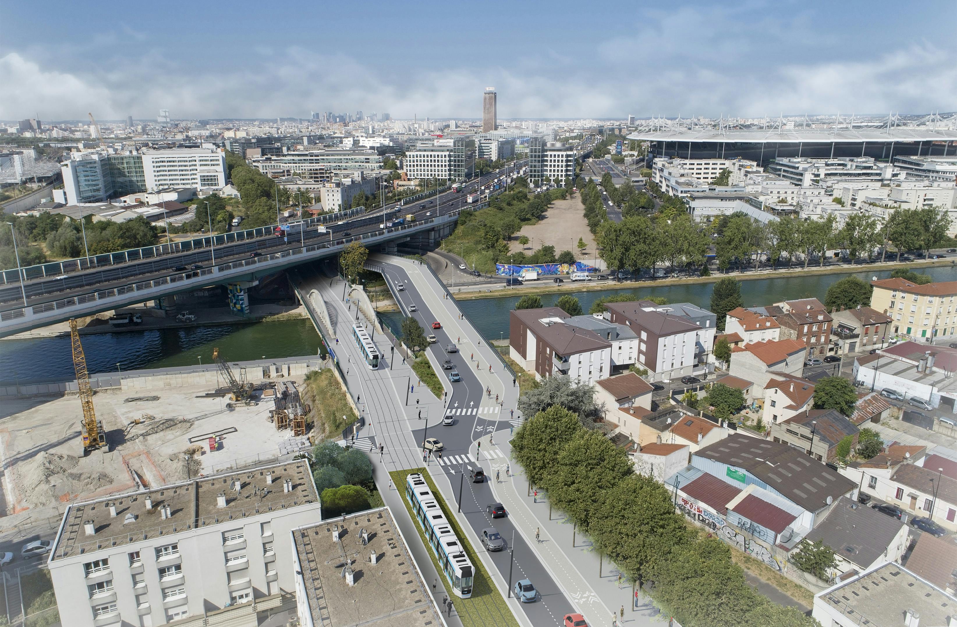 Le franchissement du canal Saint-Denis (intention d'aménagement non contractuelle)