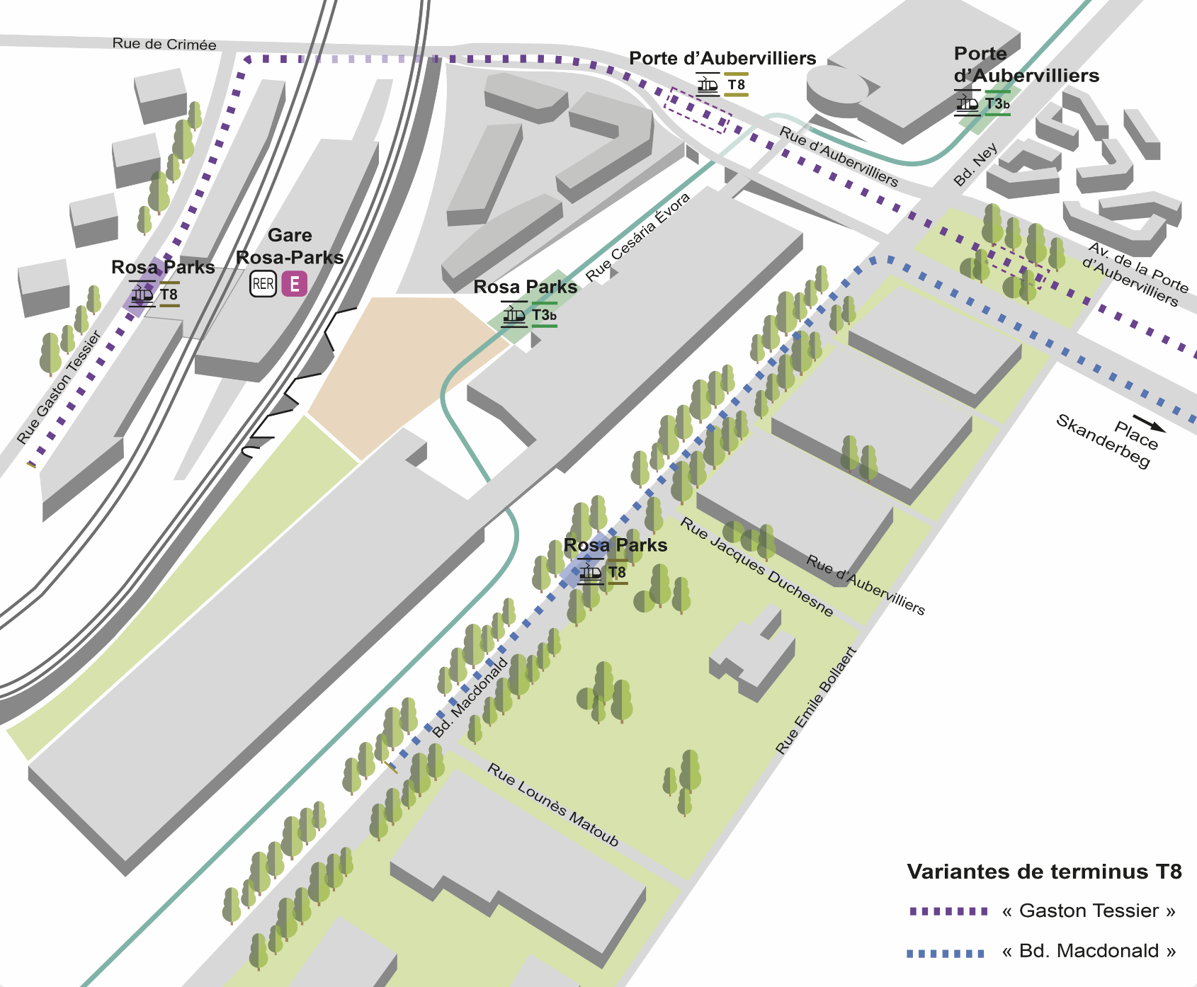 Plans Tram Prolongement SaintDenis Porte de Paris > Paris Gare Rosa