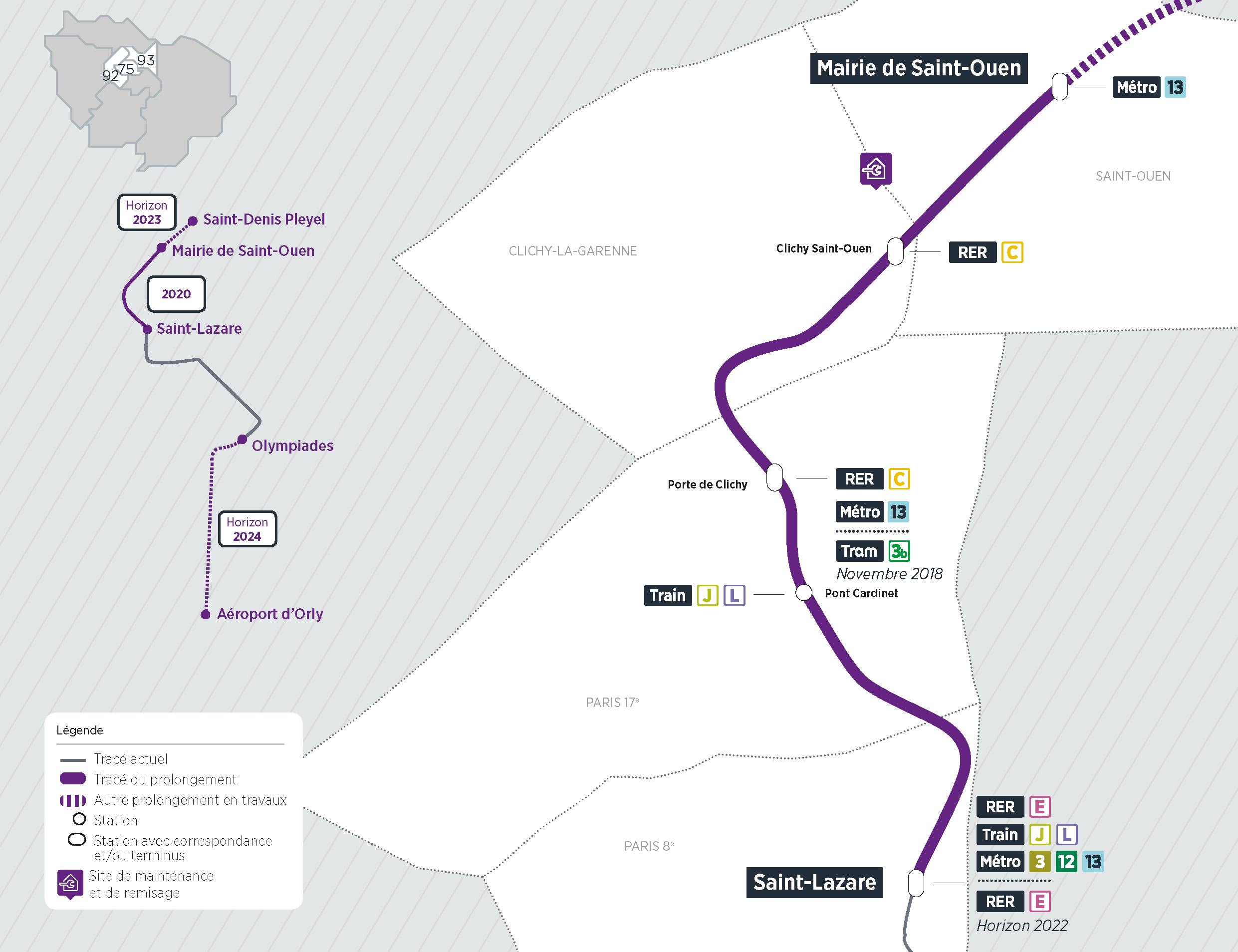 Projet Prolongement du métro n°14 SaintLazare > Marie de SaintOuen ÎledeFrance Mobilités Projet Prolongement du métro n°14 SaintLazare > Marie de SaintOuen ÎledeFrance Mobilités