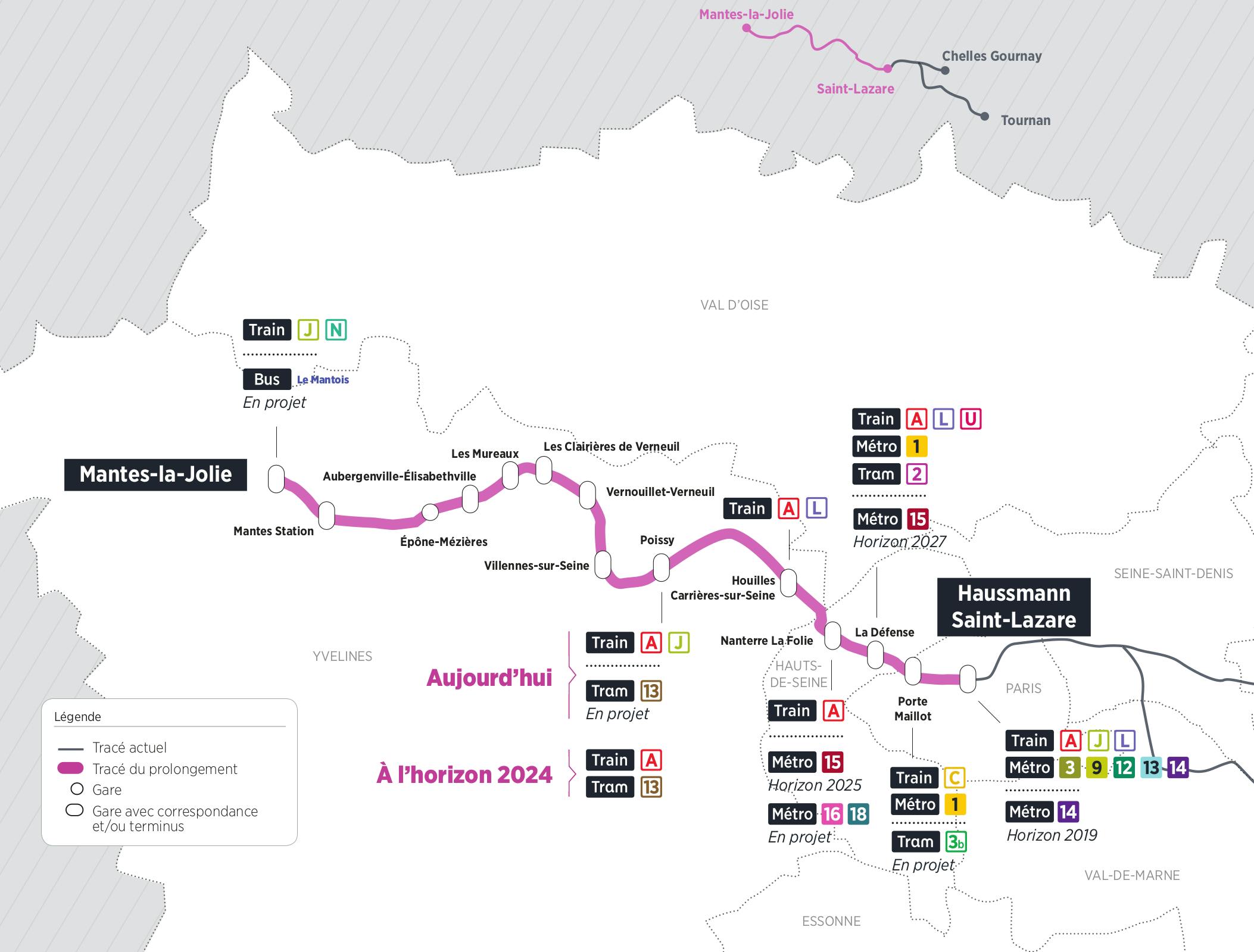 Projet RER ligne E Prolongement SaintLazare > ManteslaJolie ÎledeFrance Mobilités Projet RER ligne E Prolongement SaintLazare > ManteslaJolie ÎledeFrance Mobilités
