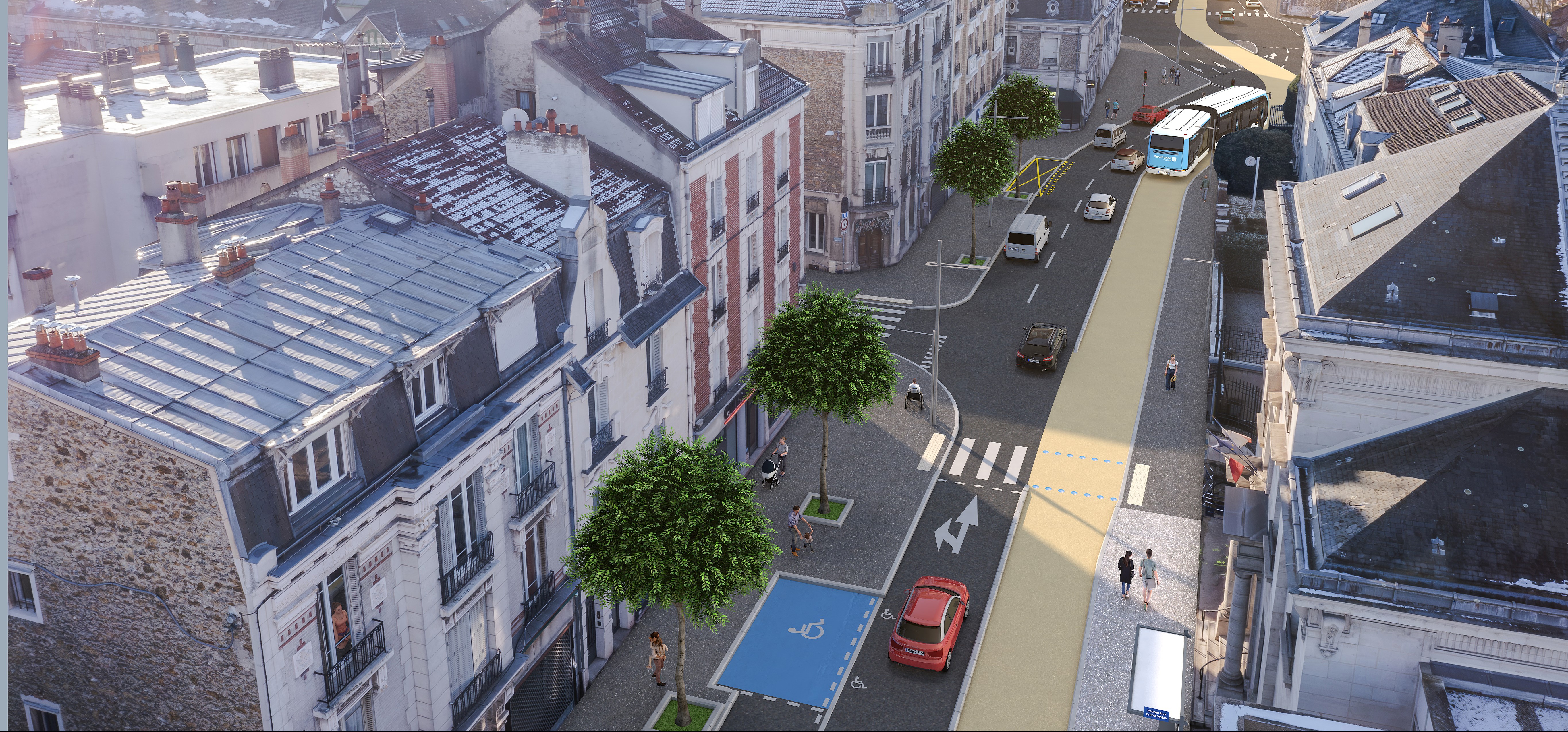 © Parimage - Außervertragliche Entwicklungsabsicht - Perspektive der Straße Saint-Ambroise