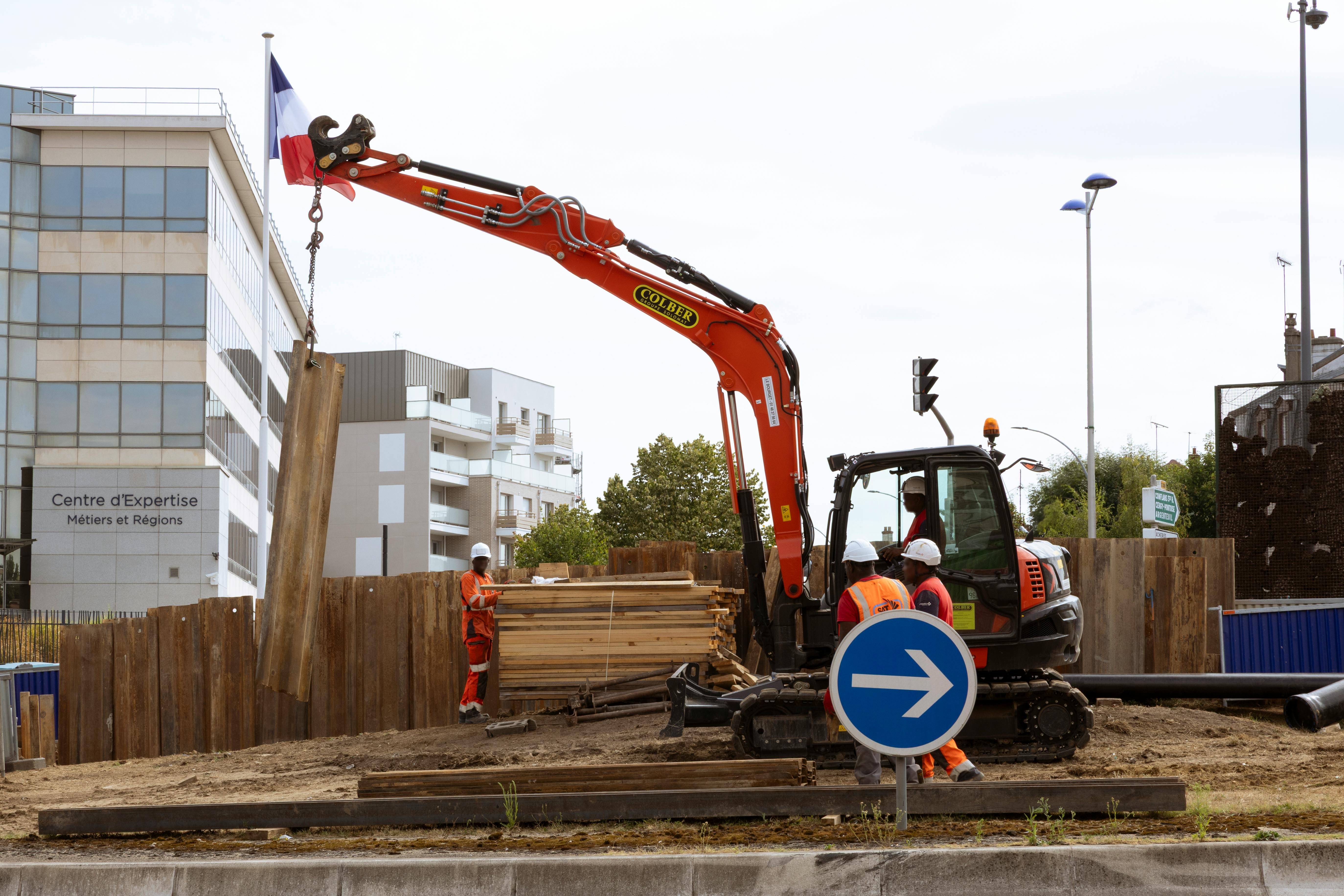 Travaux concessionnaires sur le carrefour de l'Europe