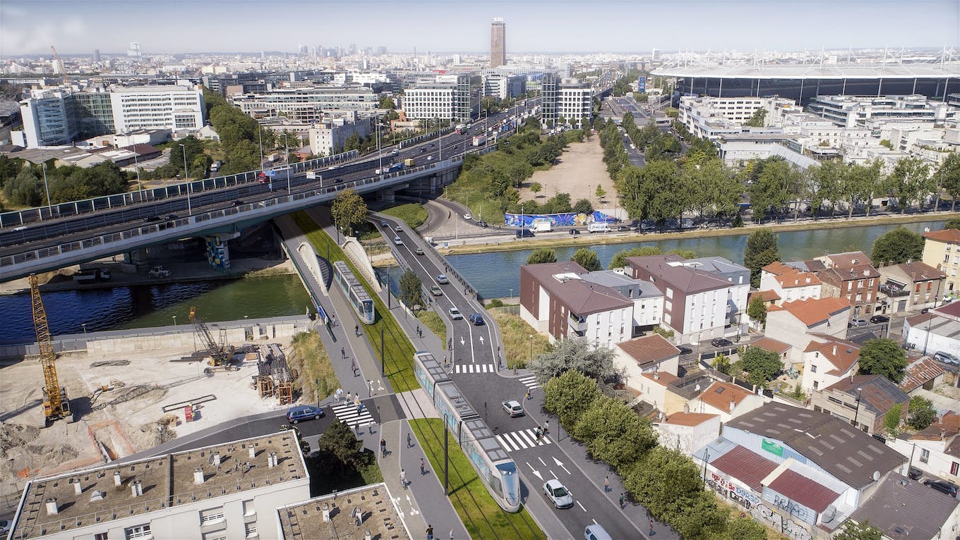 Perspectives Tram Prolongement SaintDenis Porte de Paris > Paris