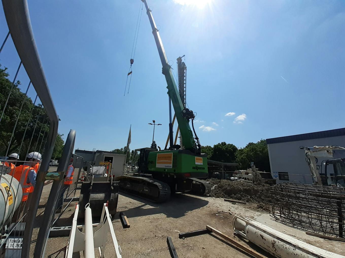 travaux de fondation de pylône