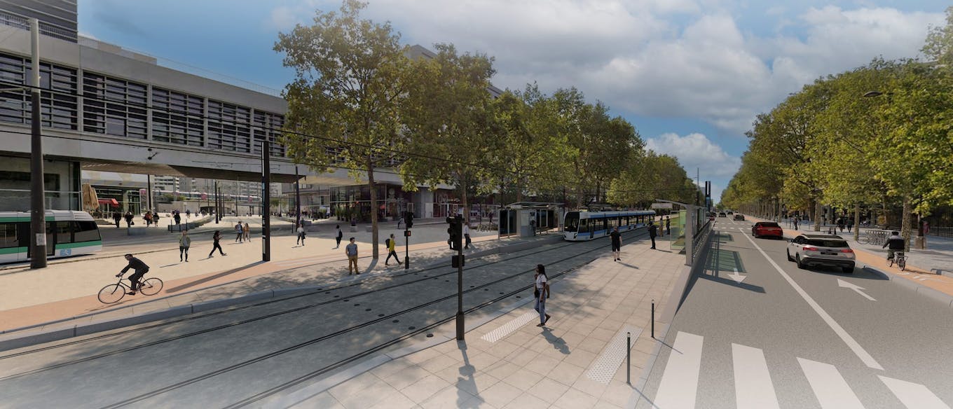 Perspectives Tram Prolongement SaintDenis Porte de Paris > Paris