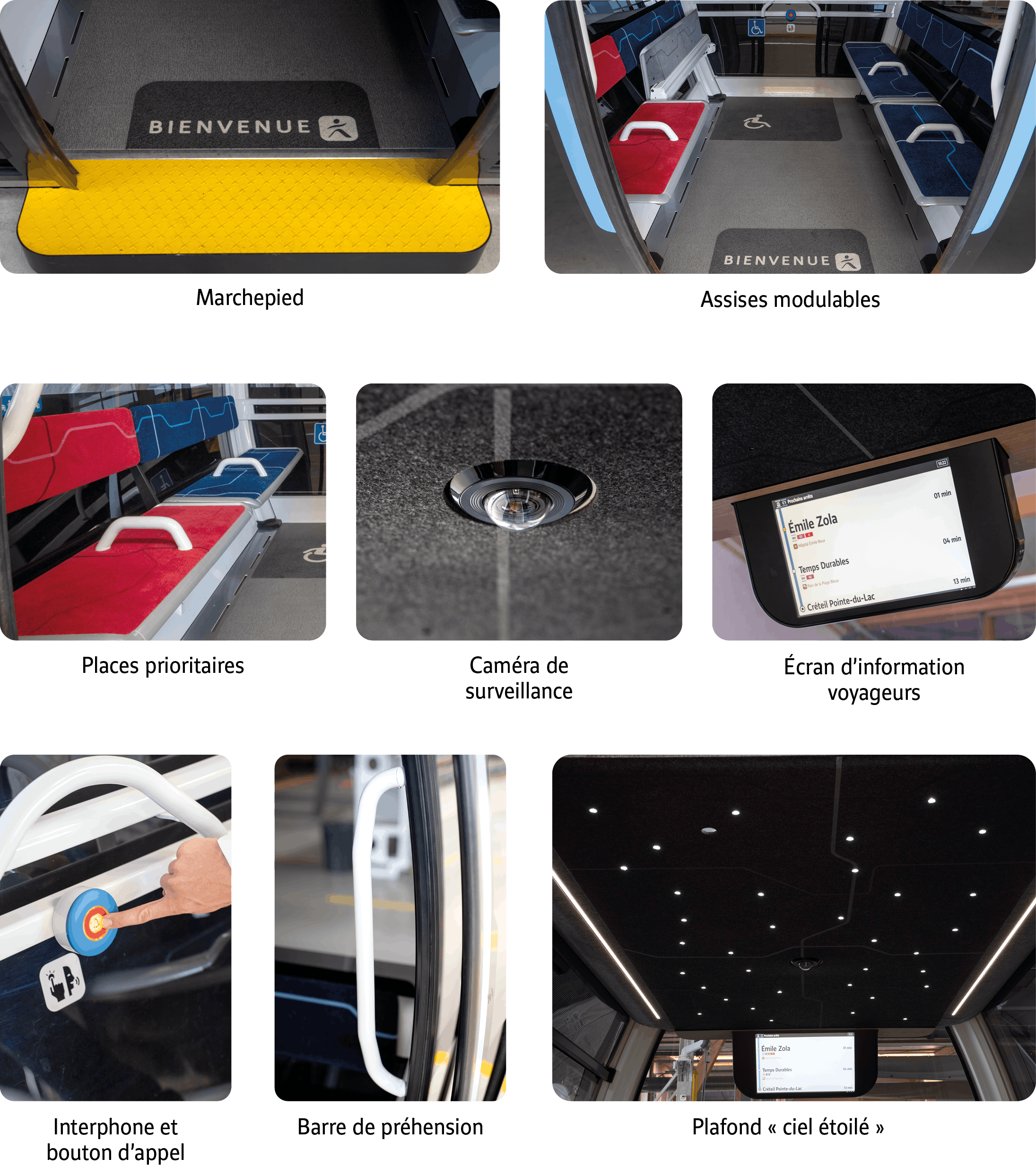 Zoom sur l'intérieur de la cabine - © Île-de-France Mobilités