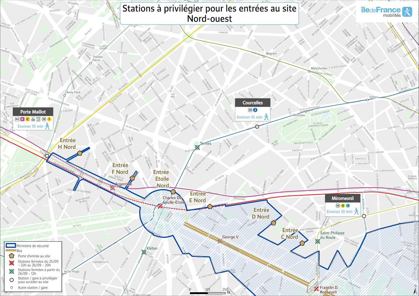 North-West access: recommended stations to access the mass