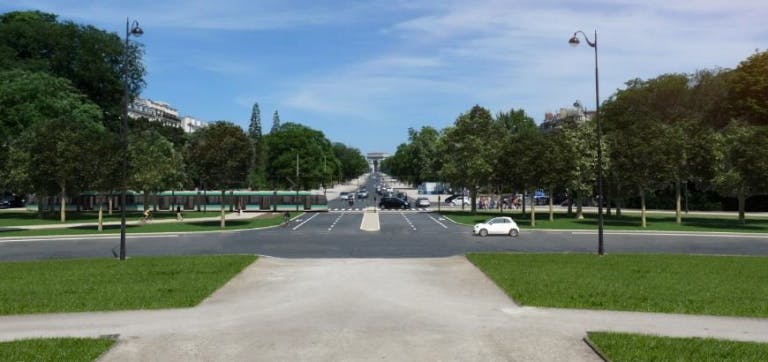 Perspective sur le prolongement du passage Tram 3