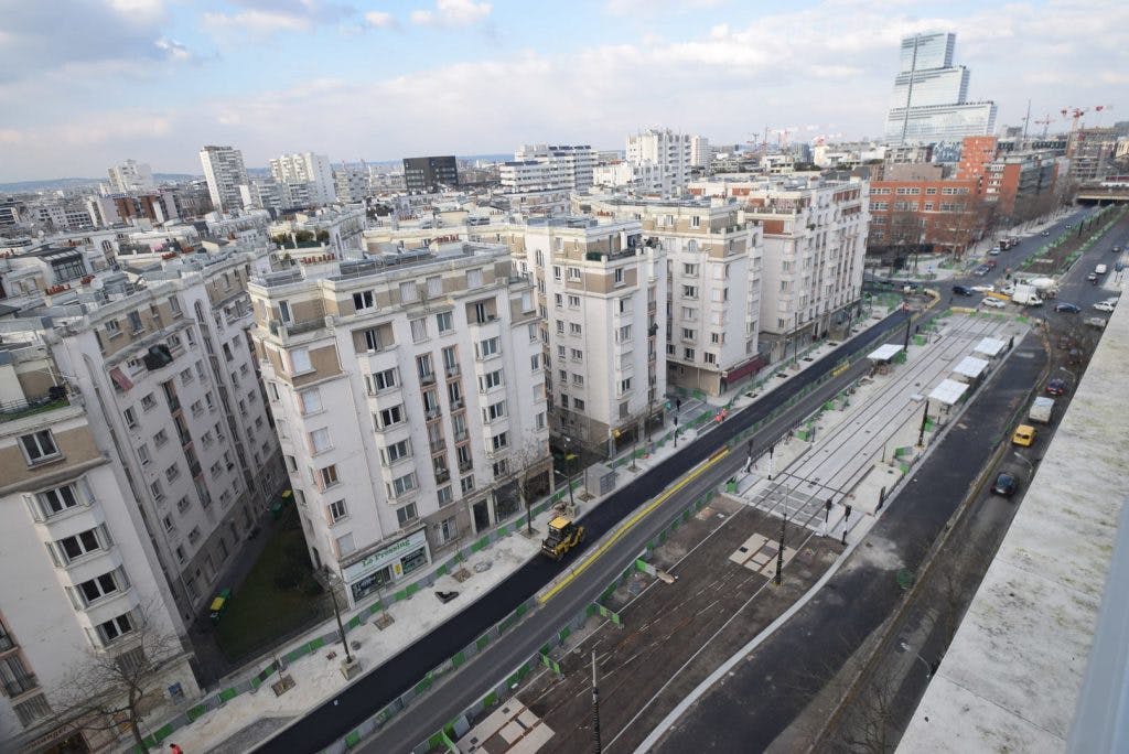 Perspective sur le passage du Tram 3