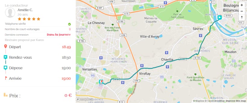 Etape 3 : Une fois redirigé sur le site de l’un des partenaires, enregistrez vous pour profiter du trajet offert