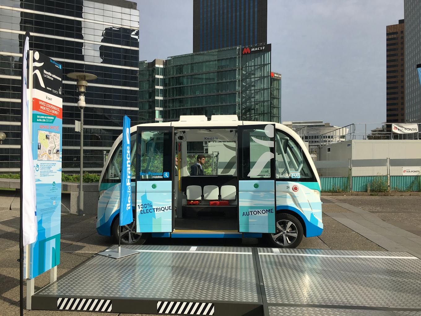 Navette autonome à bord