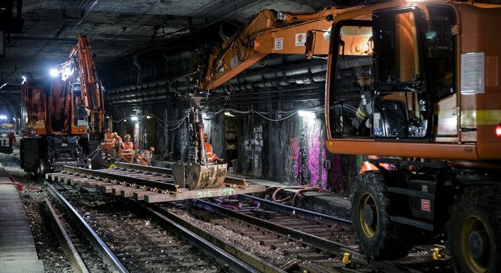 Travaux de renouvellement des voies, RER A