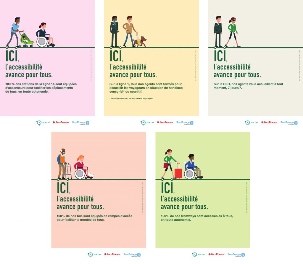 Infographie : Fiche de campagne sur l'accessibilité pour tous dans les transports en commun