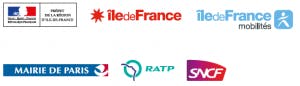 Les logos des financeurs du projet d'aménagement