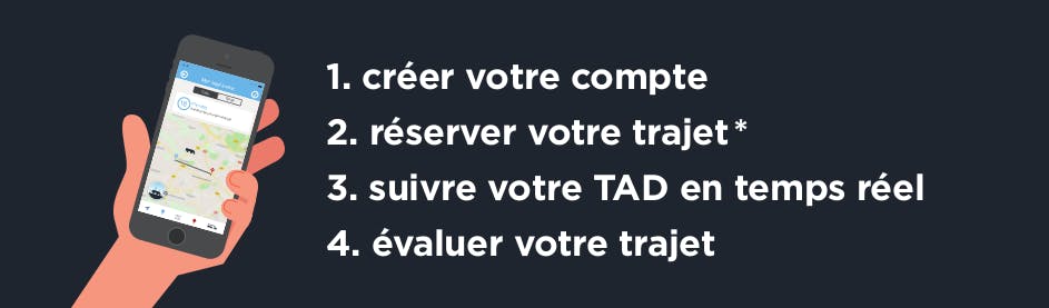 Infographie : Les procédures à suivre pour réserver votre TAD