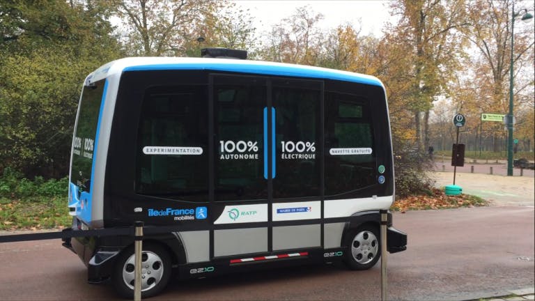 Navette autonome Vincennes en expérimentation
