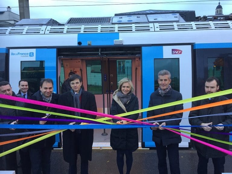 Inauguration de la ligne L par le personnel île-de-France mobilité