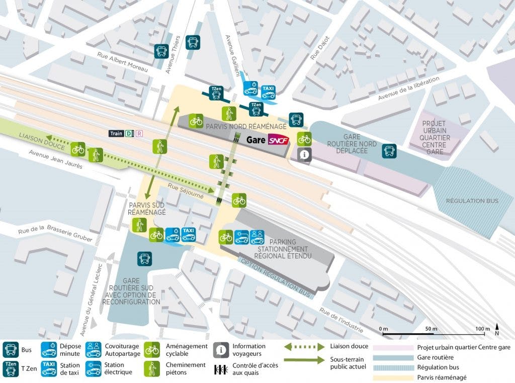Plan des nouvelles améliorations autour de la gare