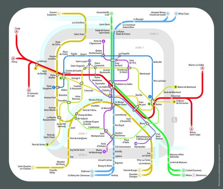 Tracé des métro en service pendant la nuit du nouvelle an