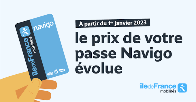 À partir du 1er janvier 2023 le prix de votre passe Navigo évolue