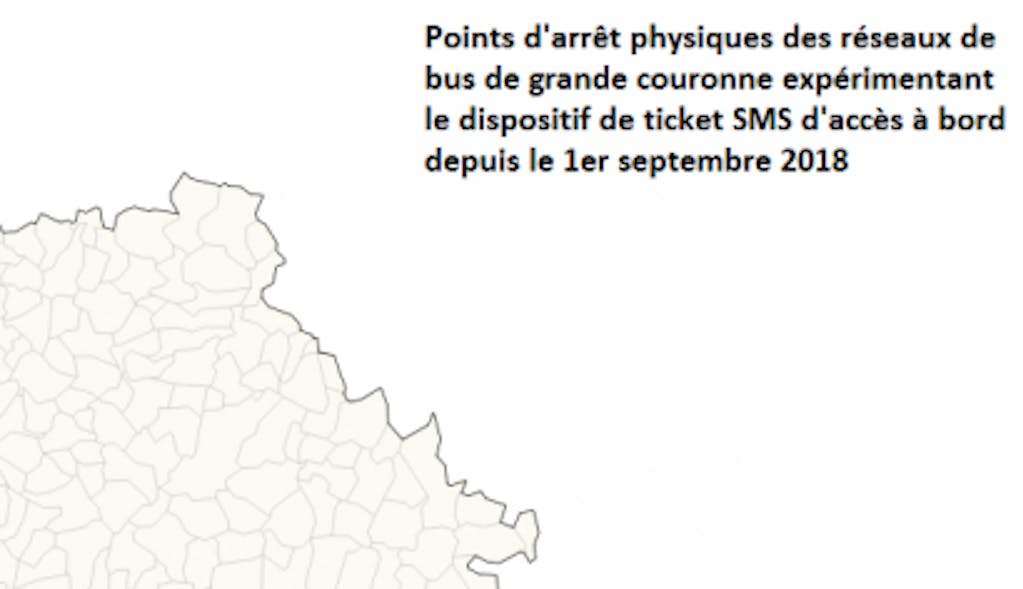 Infographie : Carte des réseaux offrant le service ticket sms