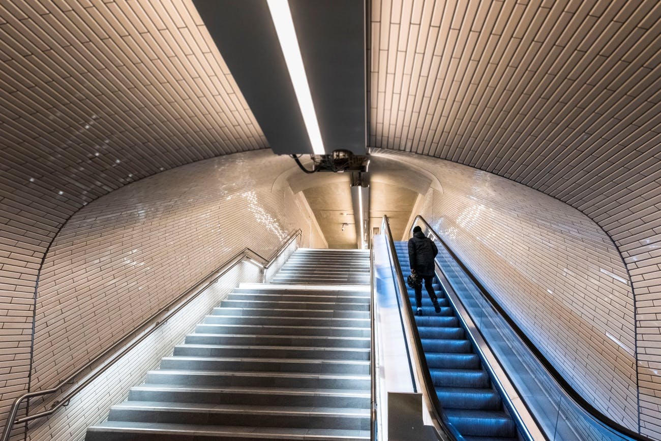 Couloirs du prolongement de la ligne 14 du métro